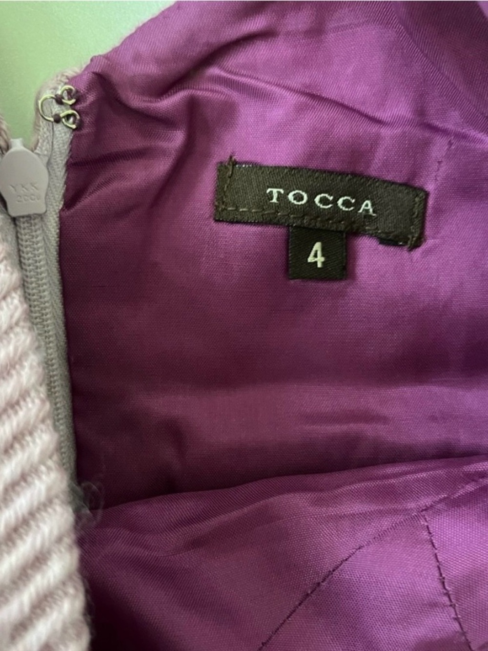 Tocca Wool Mauve burgundy fitted spaghetti strap dress - Picture 4 of 5